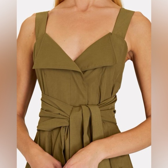 TIE WAIST POPLIN DRESS - Picture 5 of 6